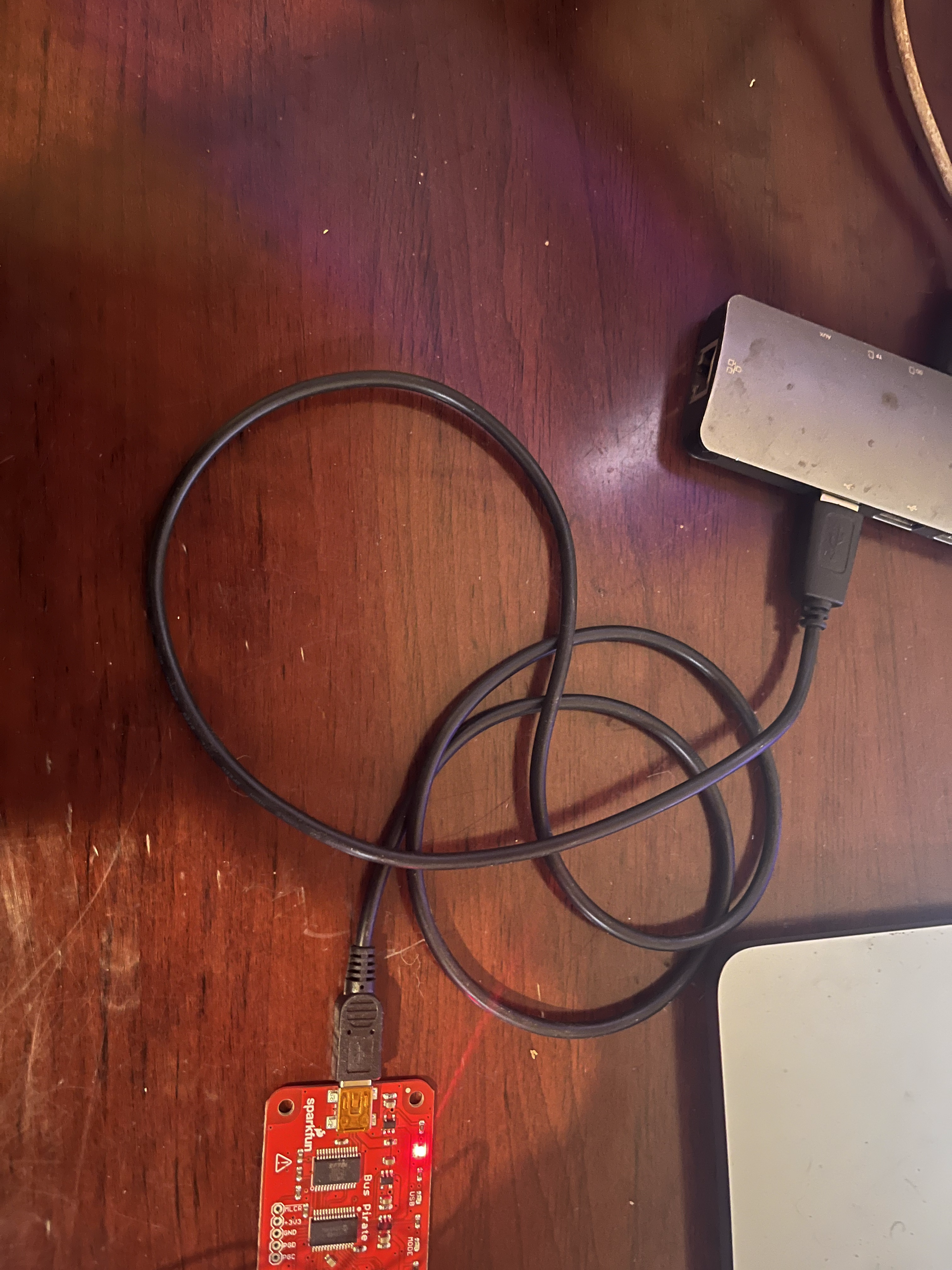 Bus Pirate to USB Connection